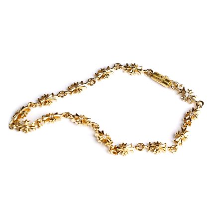 22K Gold Tiny E Chrome Hearts Plus Bracelet