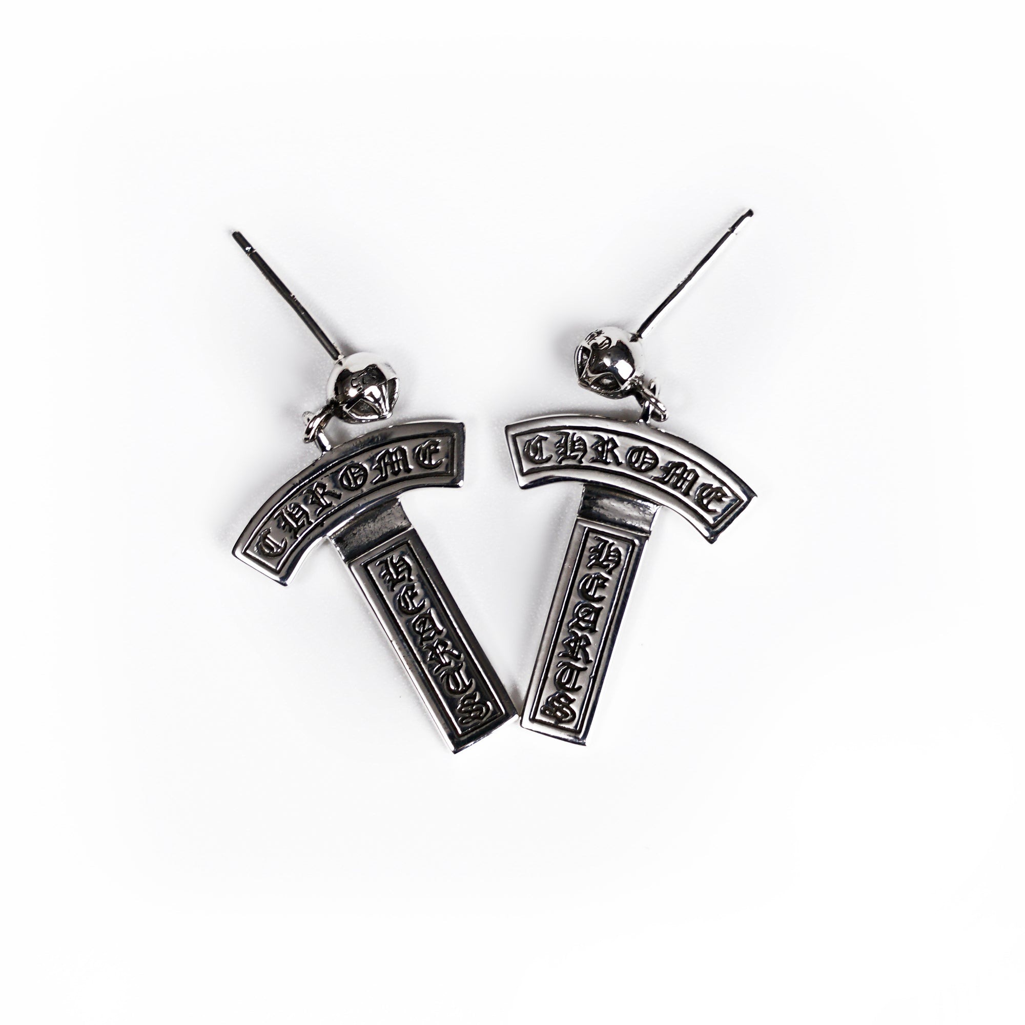 Chrome Hearts Logo Drop Earrings