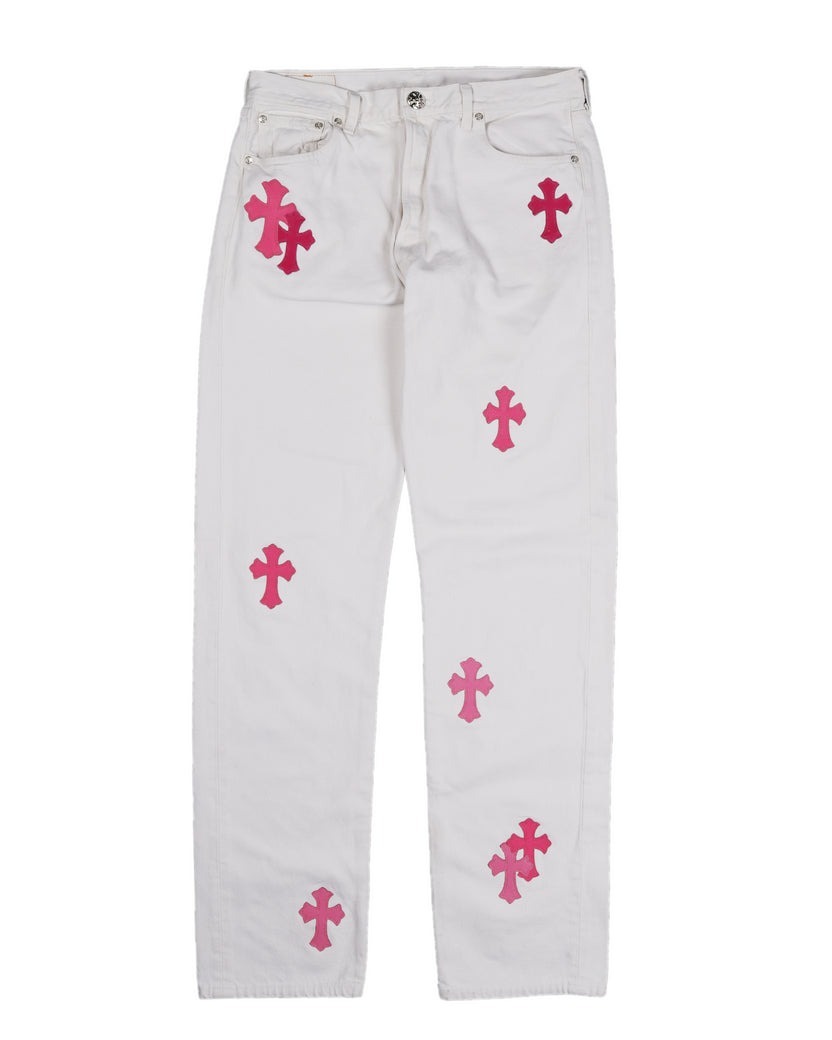 Chrome Hearts Levi’s Cross Patch Denim – White