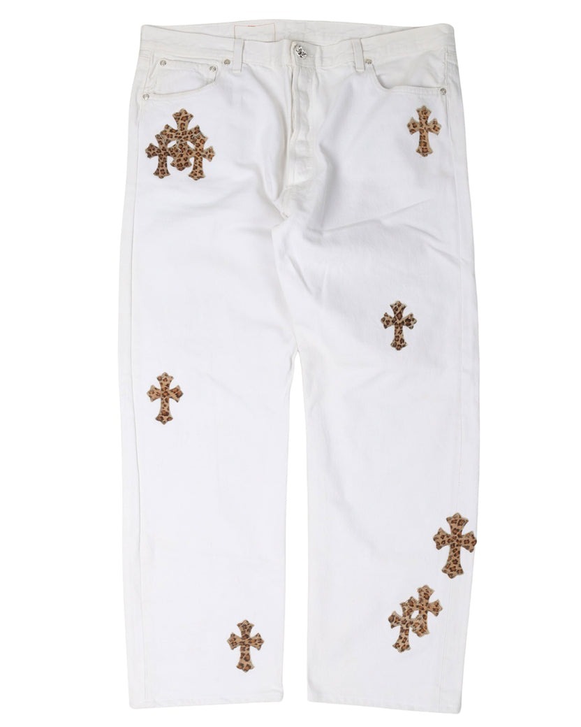 Chrome Hearts Levi’s Leopard Cross Patch Pants