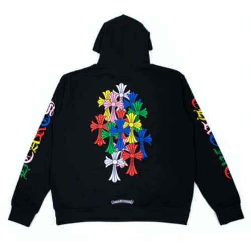 Chrome Hearts Multi-Color Cross Cemetery Hoodie – Black